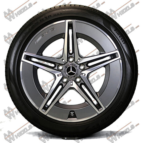 Mercedes C klasse W206 AMG 18 inch originele velgen A2064011700 | A2064011800 | Zomerbanden